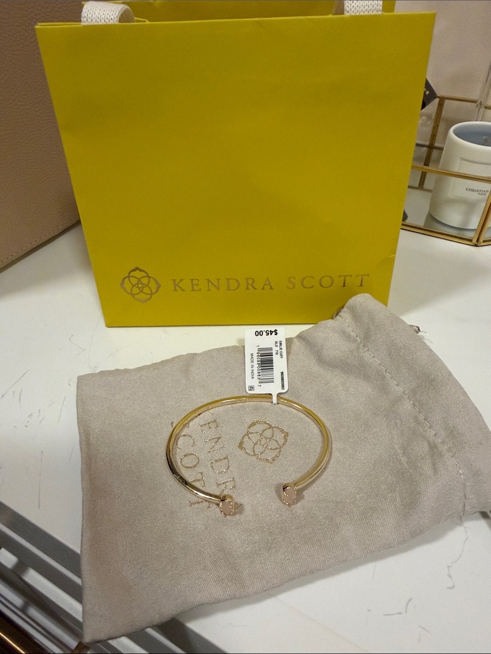 Kendra Scott Emilie Cuff Pale Pink Stones - Picture 5 of 6